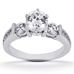 Engagement ring with Side Stones: Gold Platinum Diamond Ring ,engagement rings,diamond engagement rings
