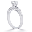 Engagement ring with Side Stones: Gold Platinum Diamond Ring ,engagement rings,diamond engagement rings