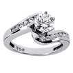 Engagement ring with Side Stones: Gold Platinum Diamond Ring ,engagement rings,diamond engagement rings