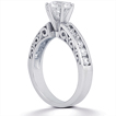 Engagement ring with Side Stones: Gold Platinum Diamond Ring ,engagement rings,diamond engagement rings