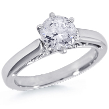 Cathedral Scroll Solitaire Engagement Ring: (/images/Items/1071.jpg) Solitaire engagement ring
gold
platinum
diamond engagement ring