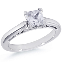 Cathedral Scroll & Hidden Diamond Engagement Ring: (/images/Items/1073.jpg) cathedral solitaire
engagement ring
gold 
diamond