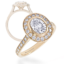 Custom Rose Gold Oval Heritage Engagement Ring: (/images/Items/1081.jpg) 