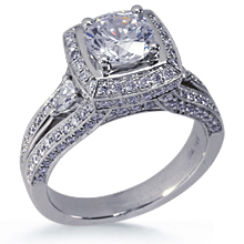Fancy Split Shank Pave Engagement Ring: (/images/Items/589.jpg) engagement ring,wedding,platinum,gold,diamond,engagement rings,diamond engagement rings