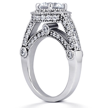 Pavé Halo Engagement Ring: (/images/Items/ENR6351_Angle.jpg) Gold Platinum Diamond Ring ,engagement rings,diamond engagement rings