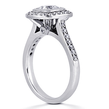 Pavé Halo Engagement Ring: (/images/Items/ENR7106_Angle.jpg) Gold Platinum Diamond Ring ,engagement rings,diamond engagement rings