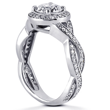 Pavé Halo Engagement Ring: (/images/Items/ENR8660_Angle.jpg) Gold Platinum Diamond Ring ,engagement rings,diamond engagement rings