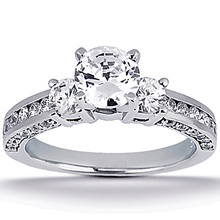 Engagement ring with Side Stones: (/images/Items/ENS1091-A_Top.jpg) Gold Platinum Diamond Ring ,engagement rings,diamond engagement rings