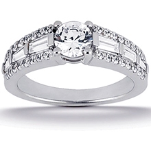 Engagement ring with Side Stones: (/images/Items/ENS1396-A_Top.jpg) Gold Platinum Diamond Ring ,engagement rings,diamond engagement rings