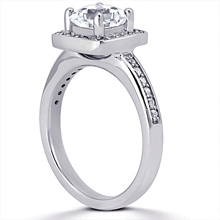 Pavé Halo Engagement Ring: (/images/Items/ENS1594-A_Angle.jpg) Gold Platinum Diamond Ring ,engagement rings,diamond engagement rings