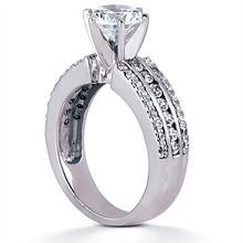 Engagement ring with Side Stones: (/images/Items/ENS1648-A_Angle.jpg) Gold Platinum Diamond Ring ,engagement rings,diamond engagement rings