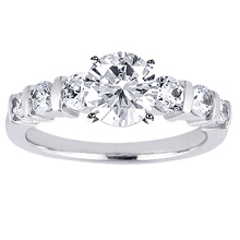 Engagement ring with Side Stones: (/images/Items/ENS1716-A_Top.jpg) Gold Platinum Diamond Ring ,engagement rings,diamond engagement rings