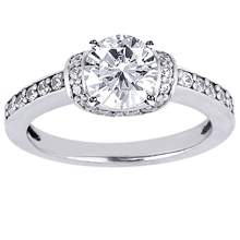 Engagement ring with Side Stones: (/images/Items/ENS1734-A_Top.jpg) Gold Platinum Diamond Ring ,engagement rings,diamond engagement rings