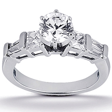 Engagement ring with Side Stones: (/images/Items/ENS343-A_Top.jpg) Gold Platinum Diamond Ring ,engagement rings,diamond engagement rings