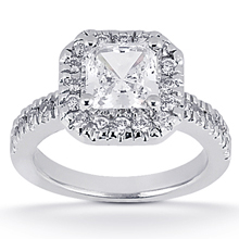 Pavé Halo Engagement Ring: (/images/Items/ENS374-A_Top.jpg) Gold Platinum Diamond Ring ,engagement rings,diamond engagement rings