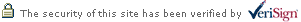 The security of this site has been verified by VeriSign